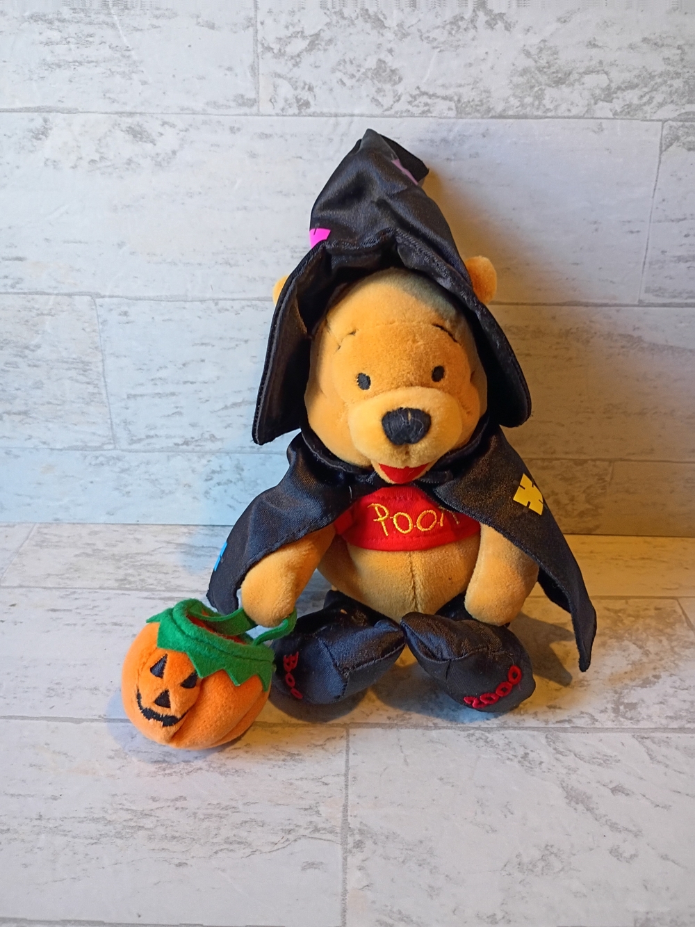 Winnie The Pooh Witch Halloween 2000 Plush 9" Bean Bag Toy Doll Walt Disney
